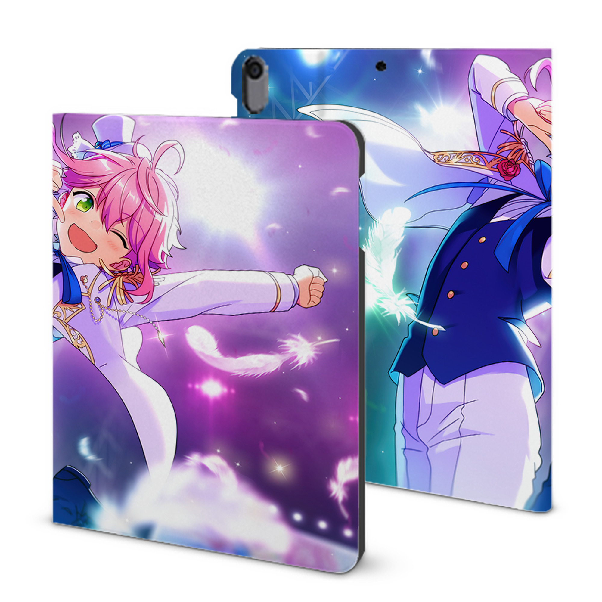 （画像用） あんさんぶるスターズ! Ensemble Stars IPad ケース ブック型 PUレザー TPU 耐衝撃 軽量 薄型 ペン収納なし 全面保護 IPad 各モデル対応